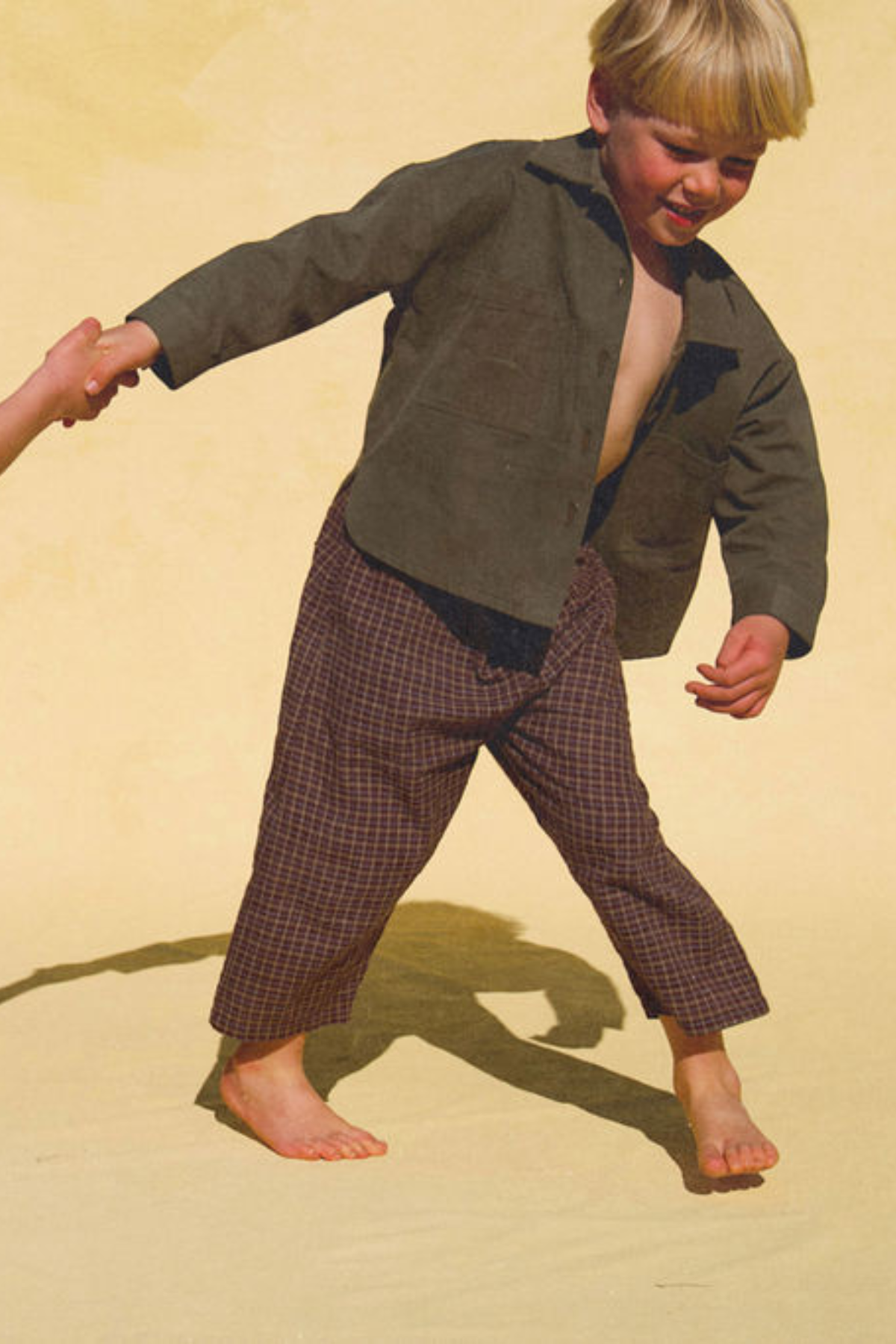 The Dusty Drop Crotch Pant - Choc Gingham