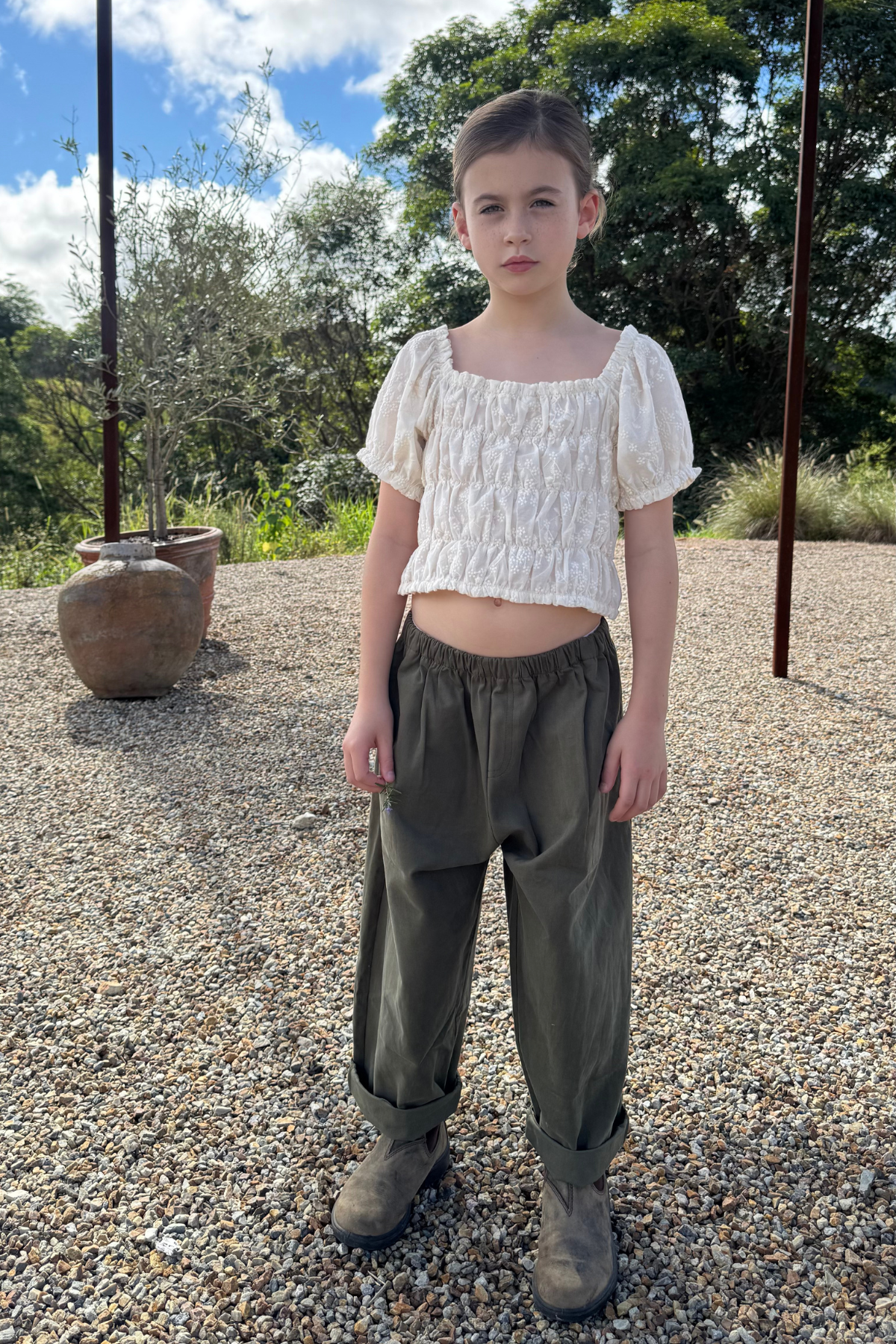 The Dusty Drop Crotch Pant - Khaki