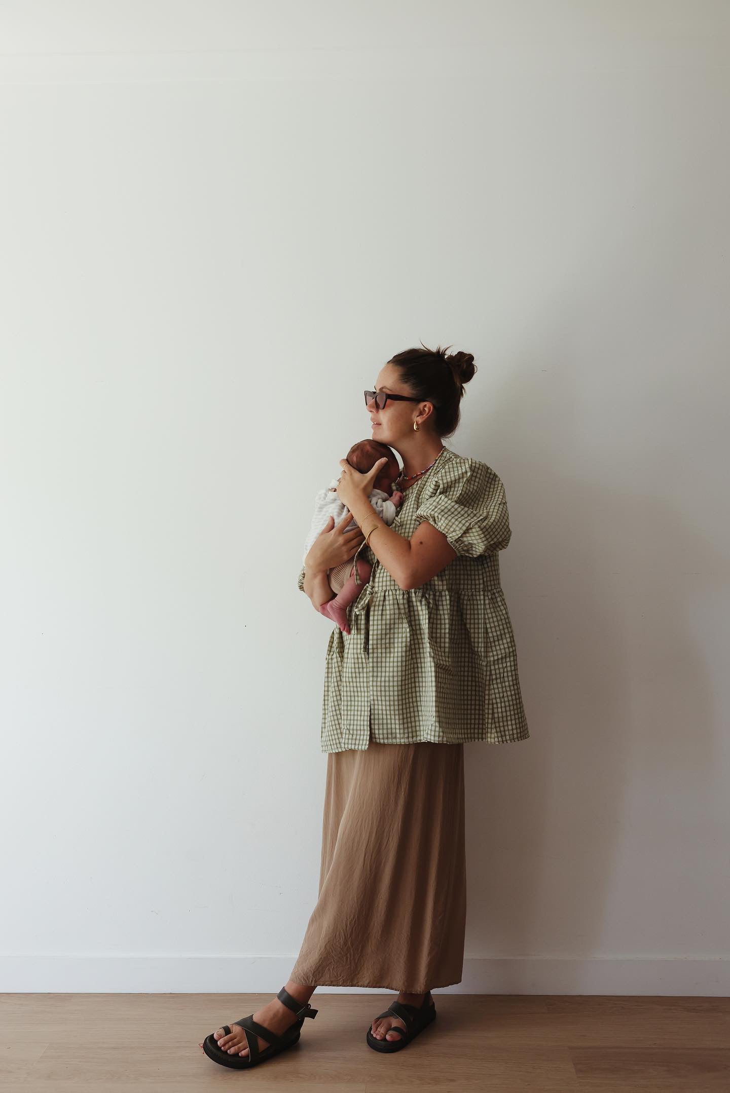 PRE ORDER - The Mama Cami - Olive Gingham