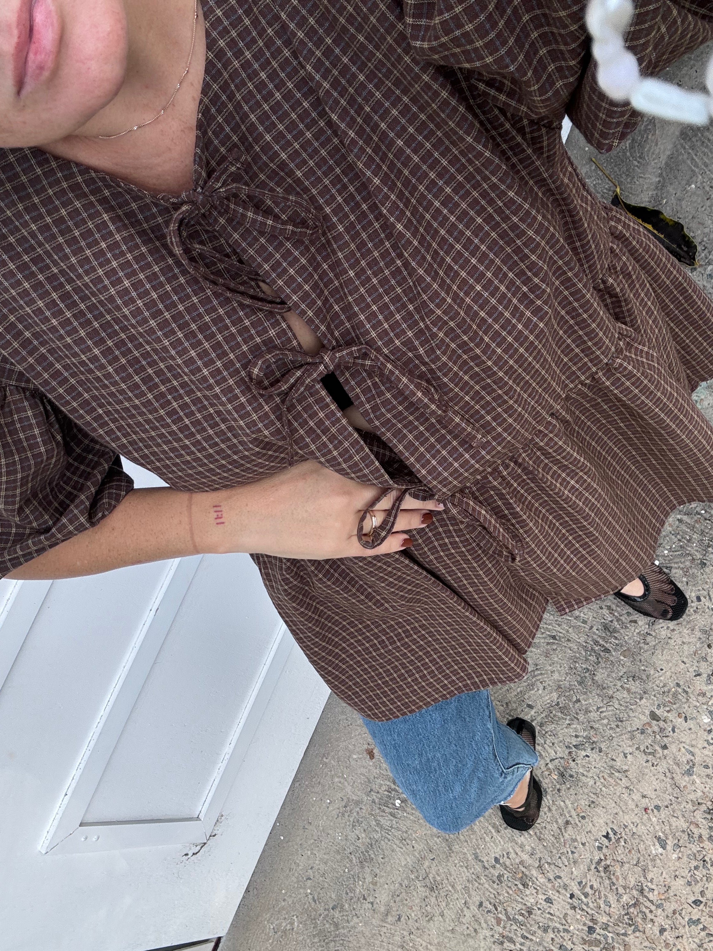 PRE ORDER - The Mama Cami - Chocolate Gingham
