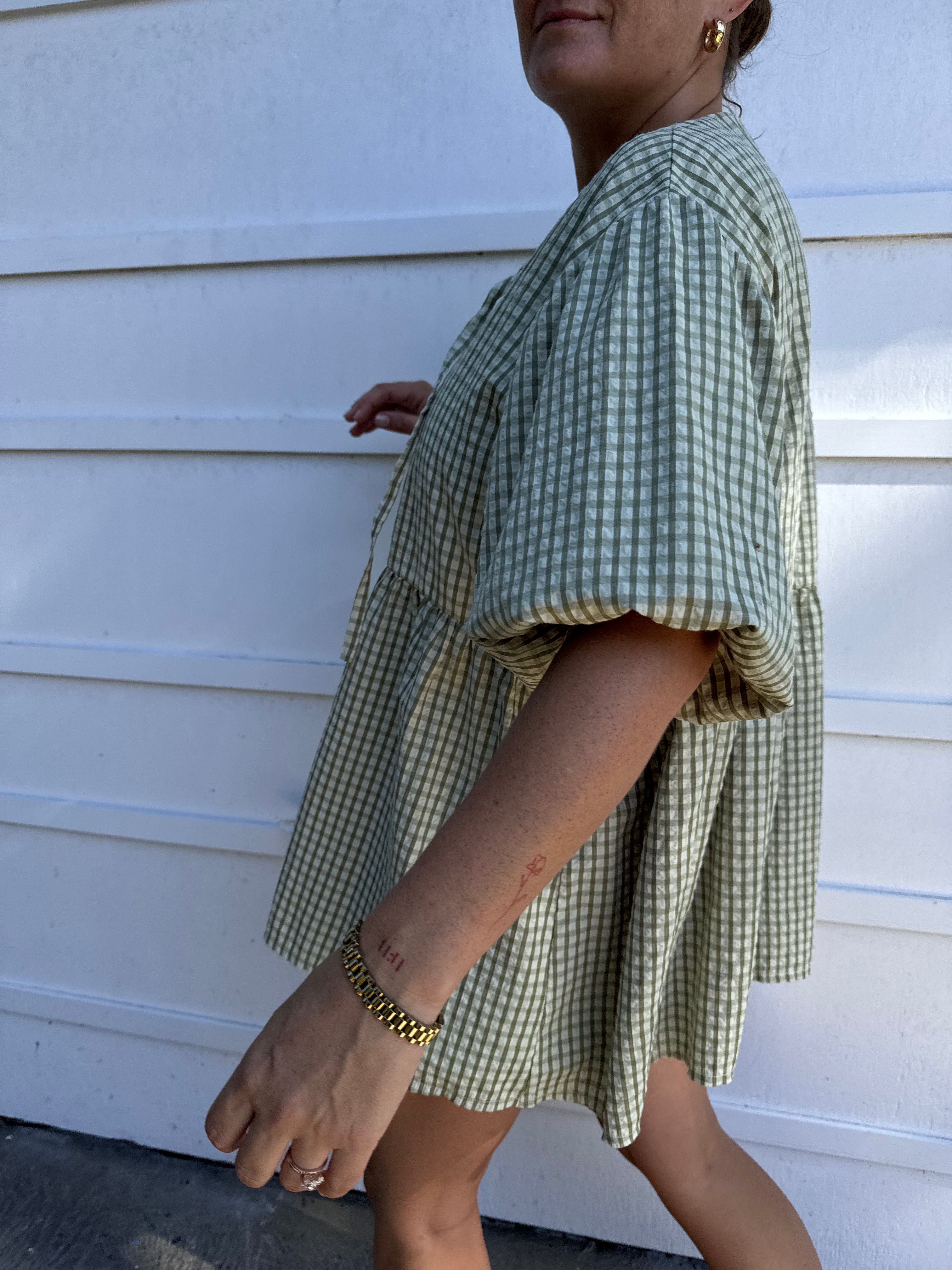 PRE ORDER - The Mama Cami - Olive Gingham