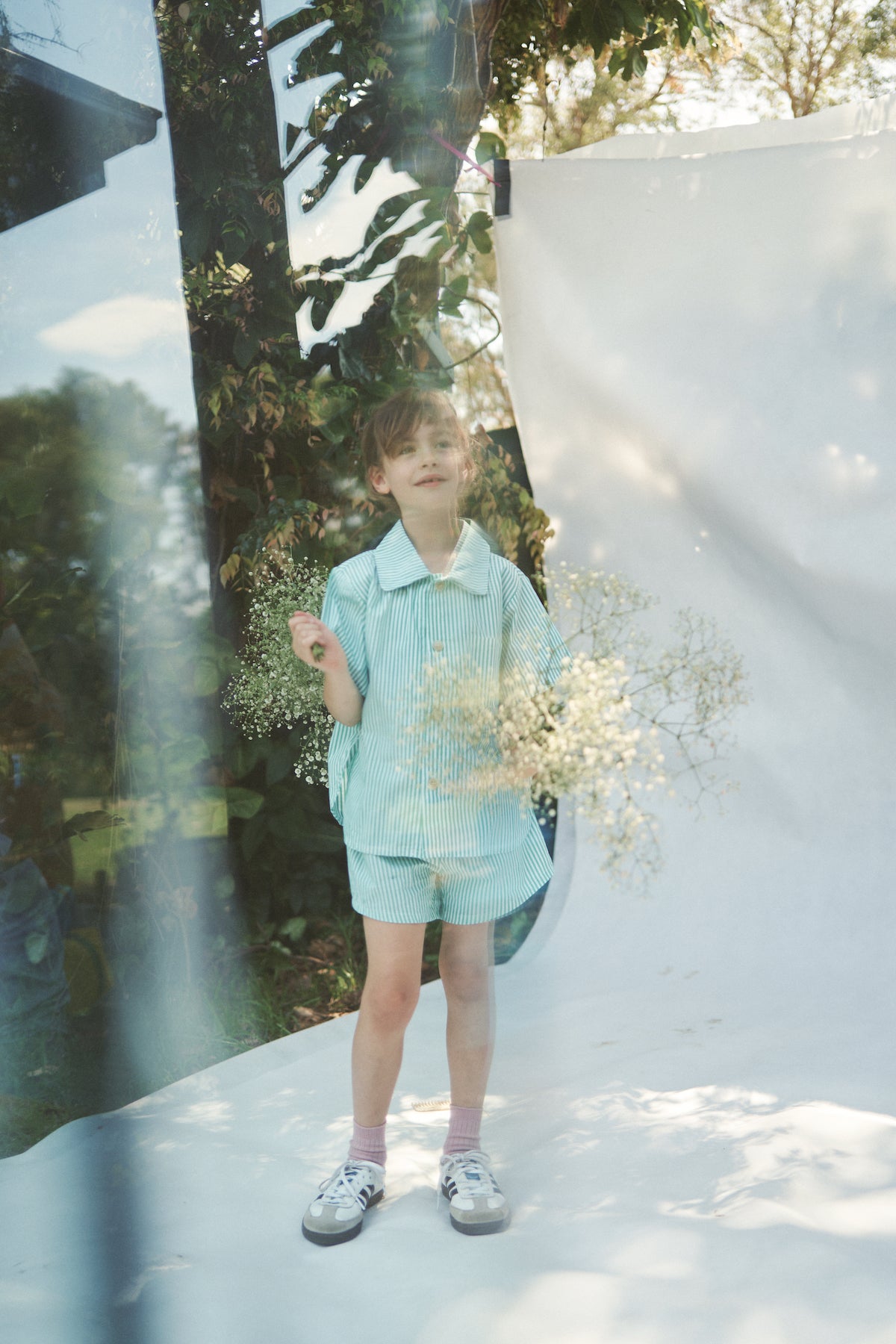 The Alva Button up Shirt - Verde Stripe