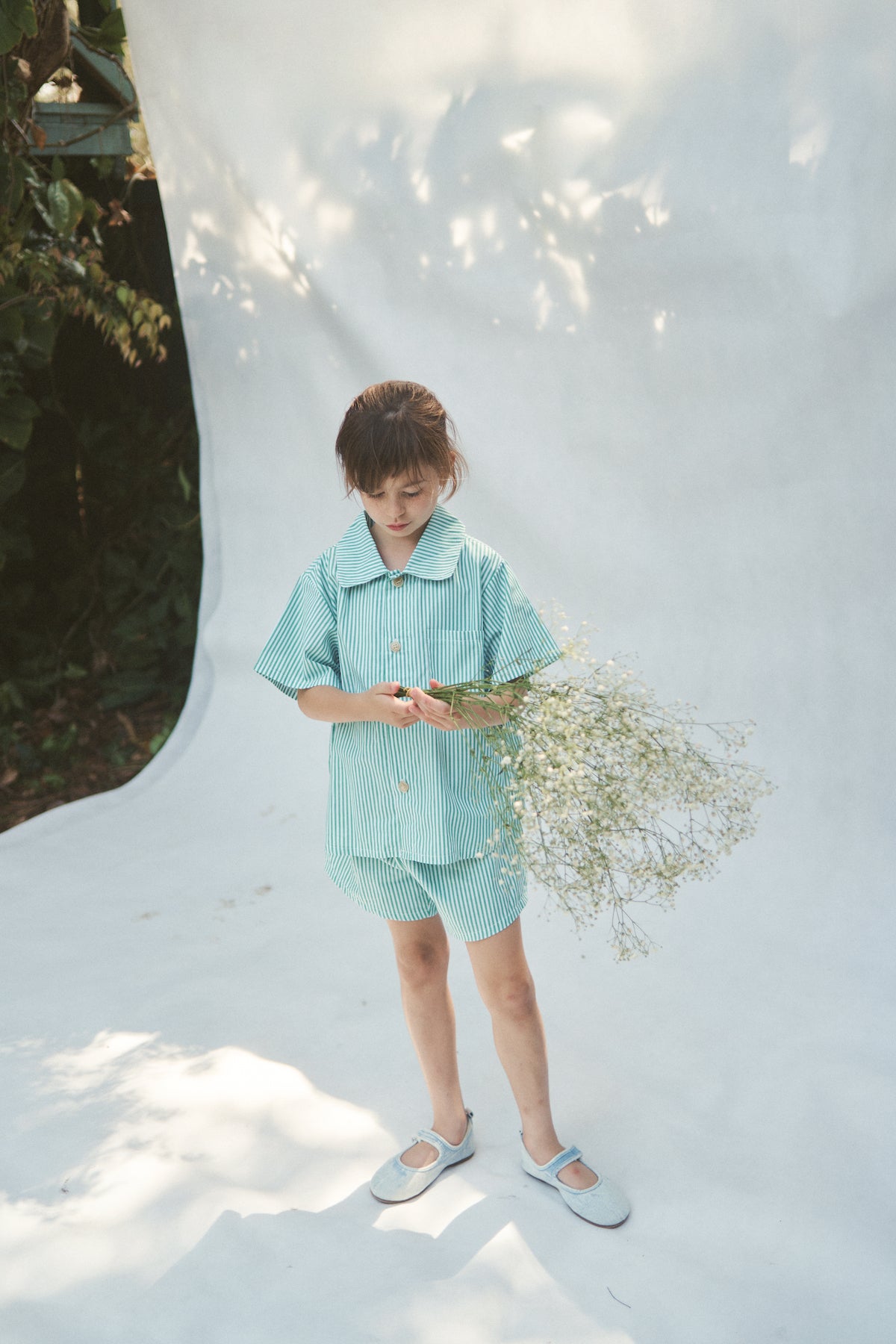 The Alva Button up Shirt - Verde Stripe