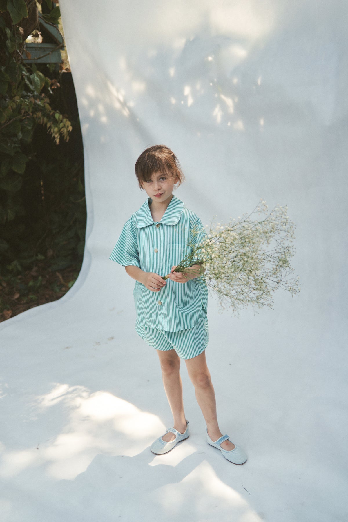 The Alva Button up Shirt - Verde Stripe