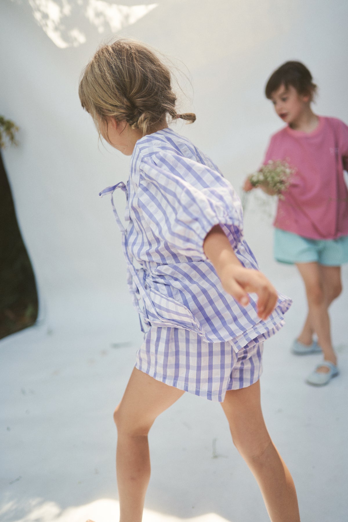 The Cami Shorts - Lilac Gingham