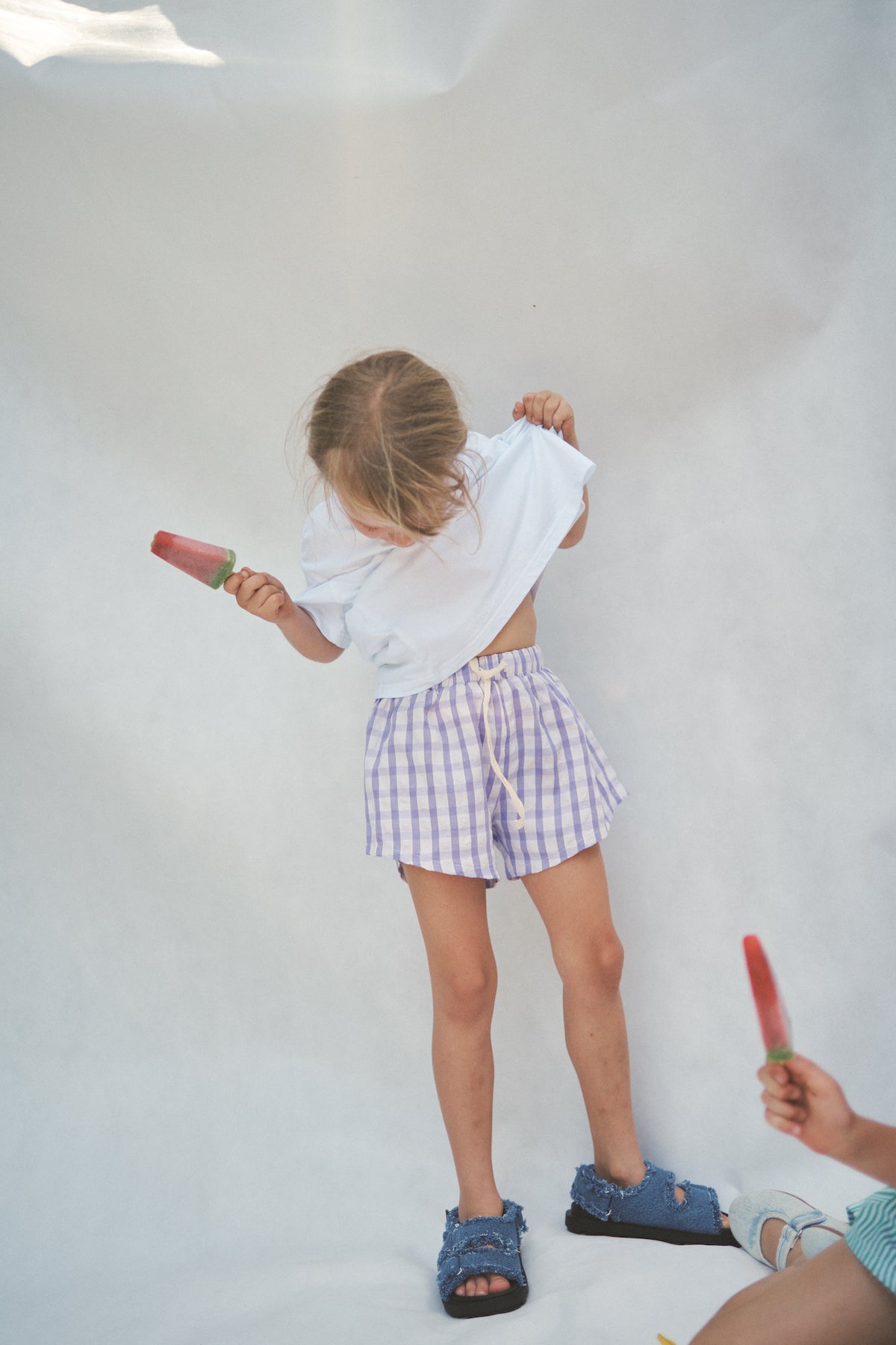 The Cami Shorts - Lilac Gingham