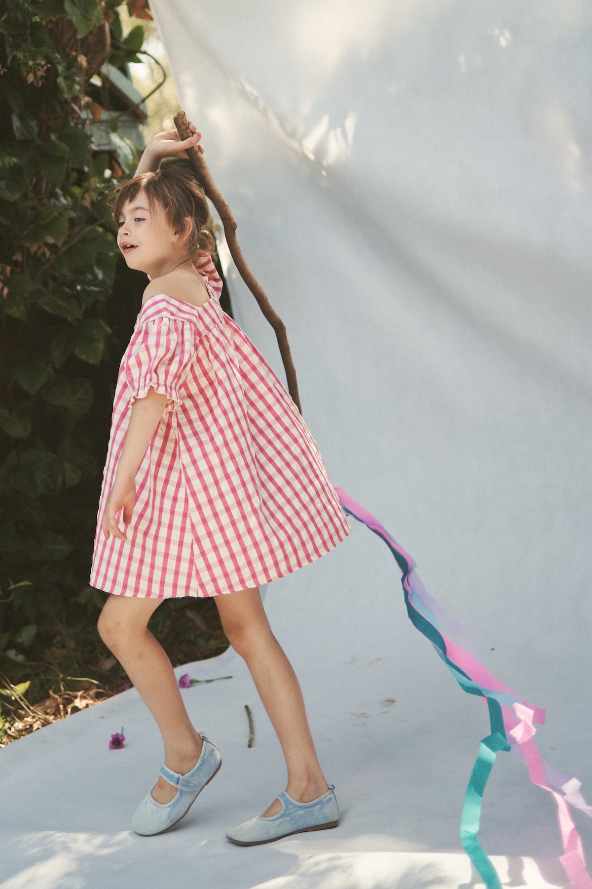 The Gigi Puff dress - Raspberry Gingham