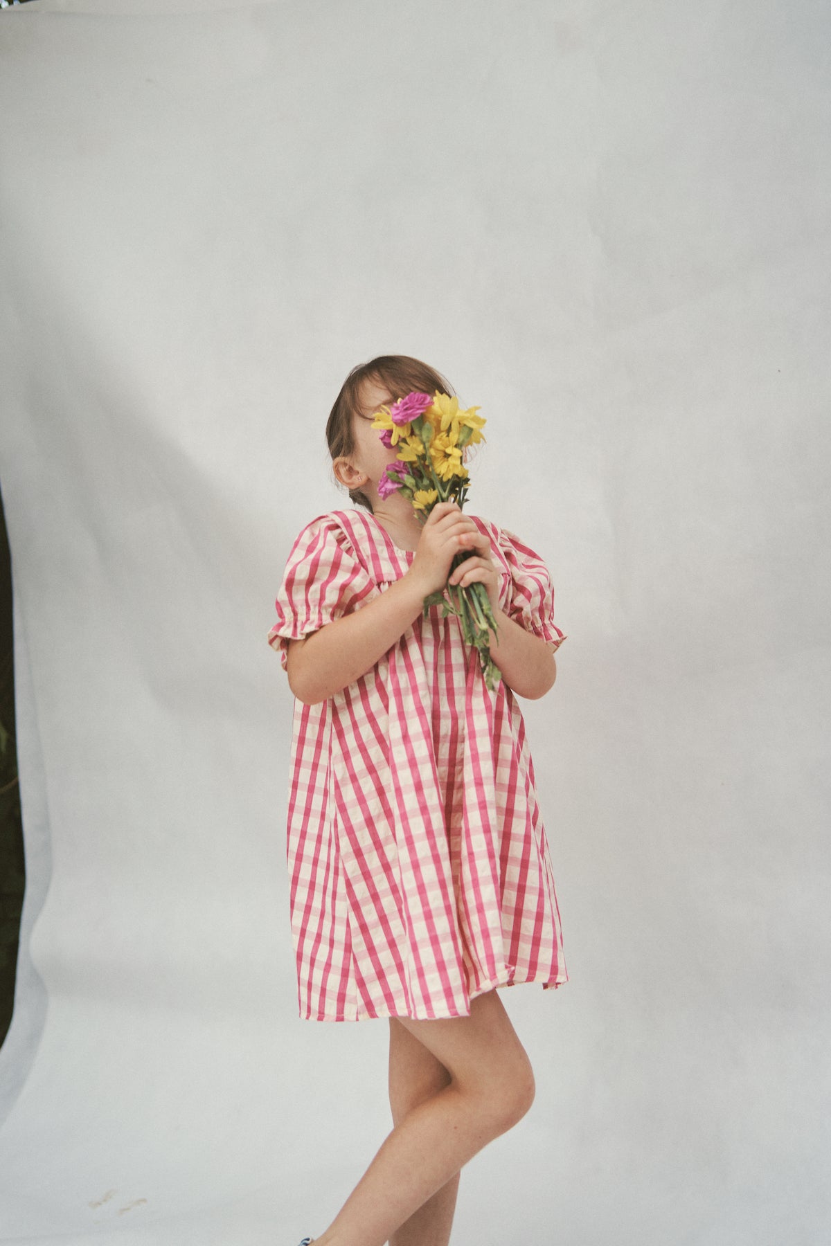 The Gigi Puff dress - Raspberry Gingham