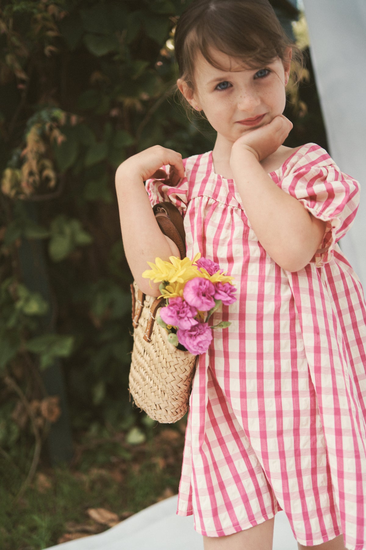 The Gigi Puff dress - Raspberry Gingham