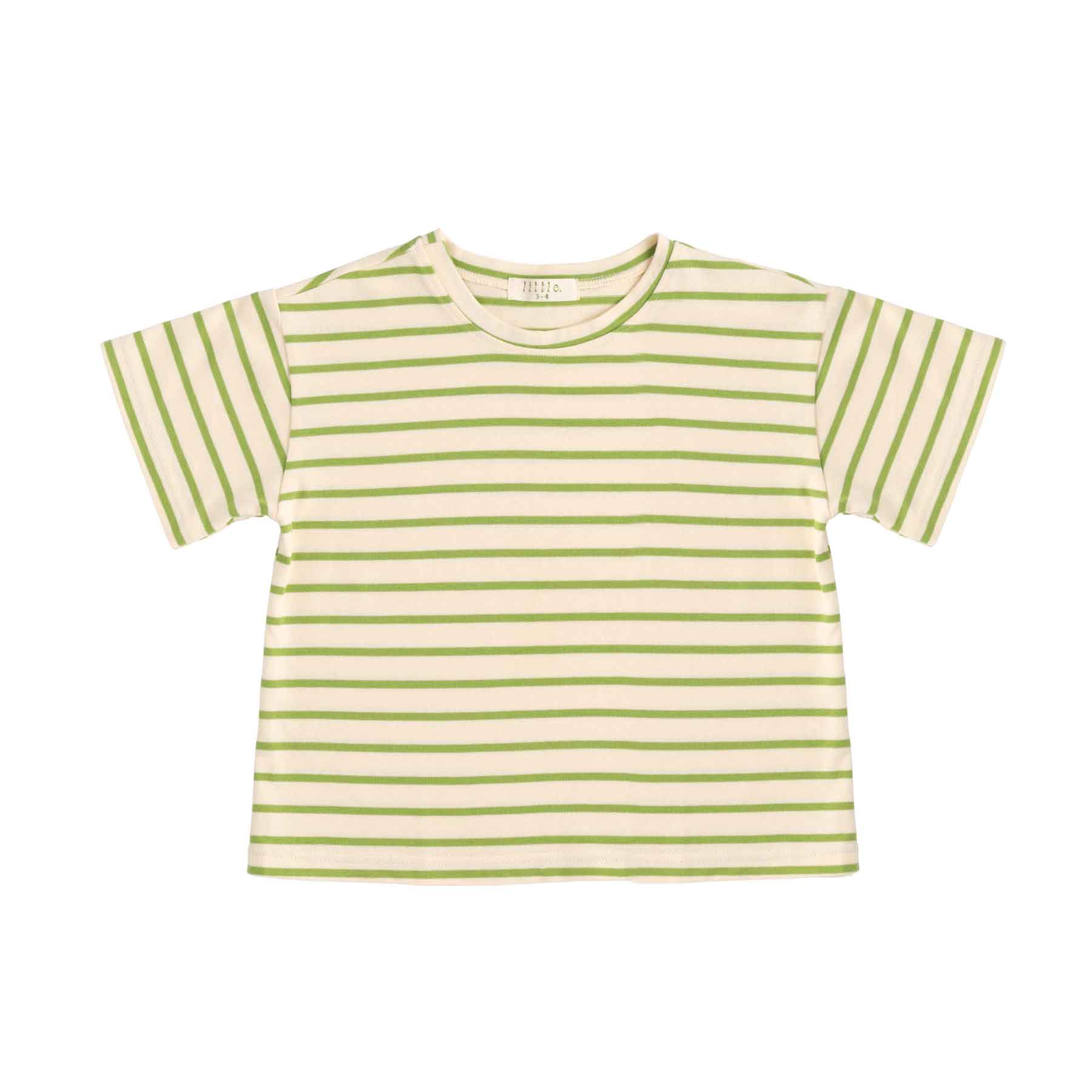 The Little Lou Tee - Vanilla Matcha Stripe