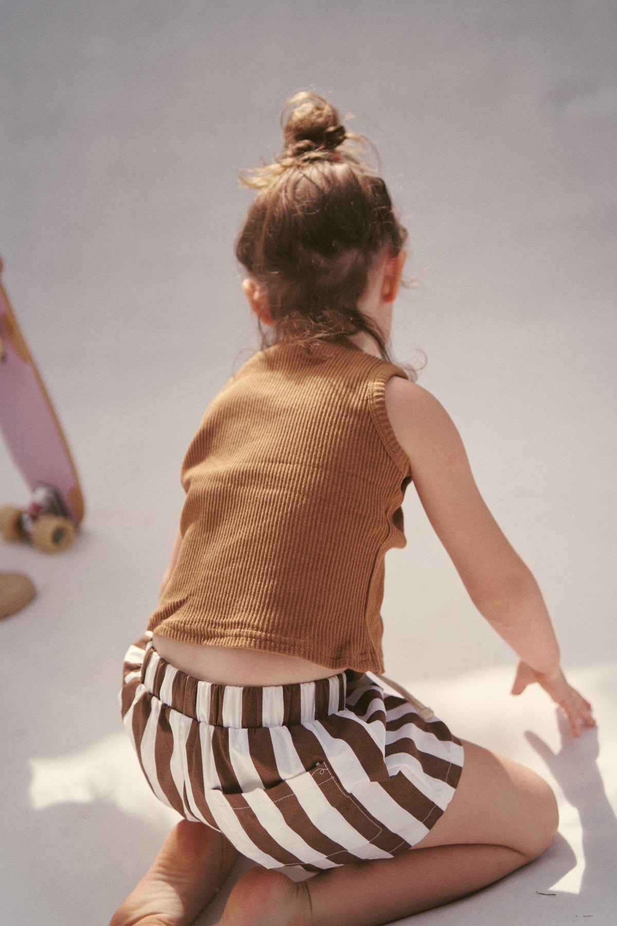 The Patti Ribbed Tank - Russet Brown