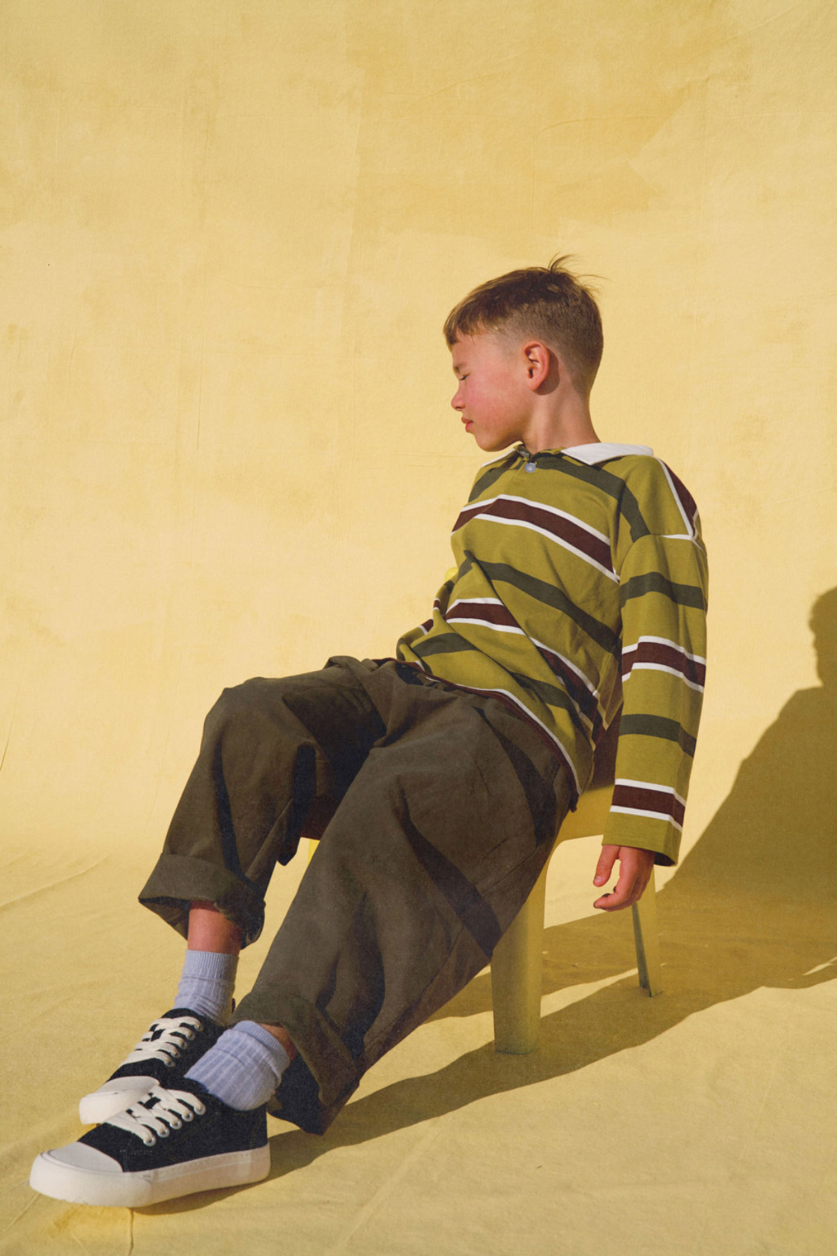 The Rae Rugby Jersey - Avocado Stripe