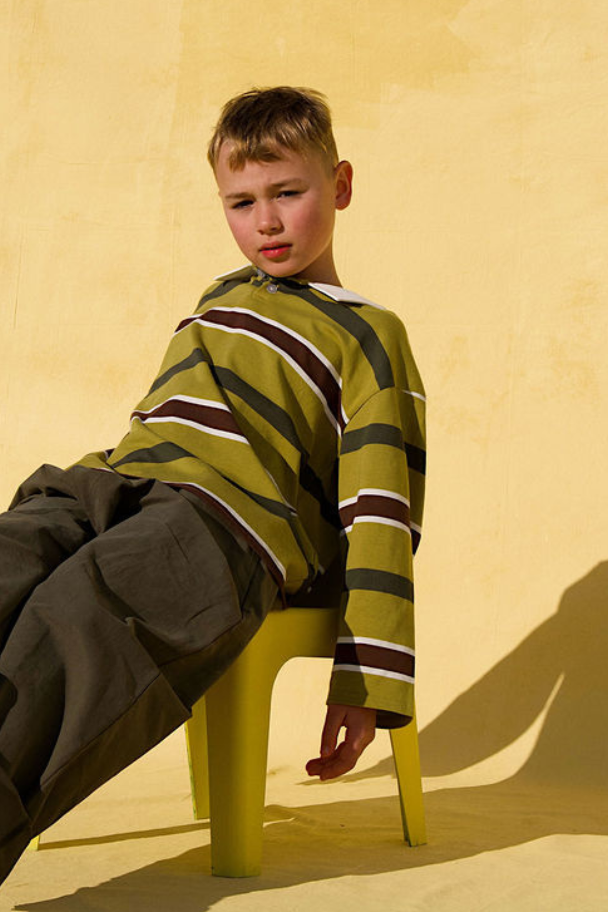 The Rae Rugby Jersey - Avocado Stripe