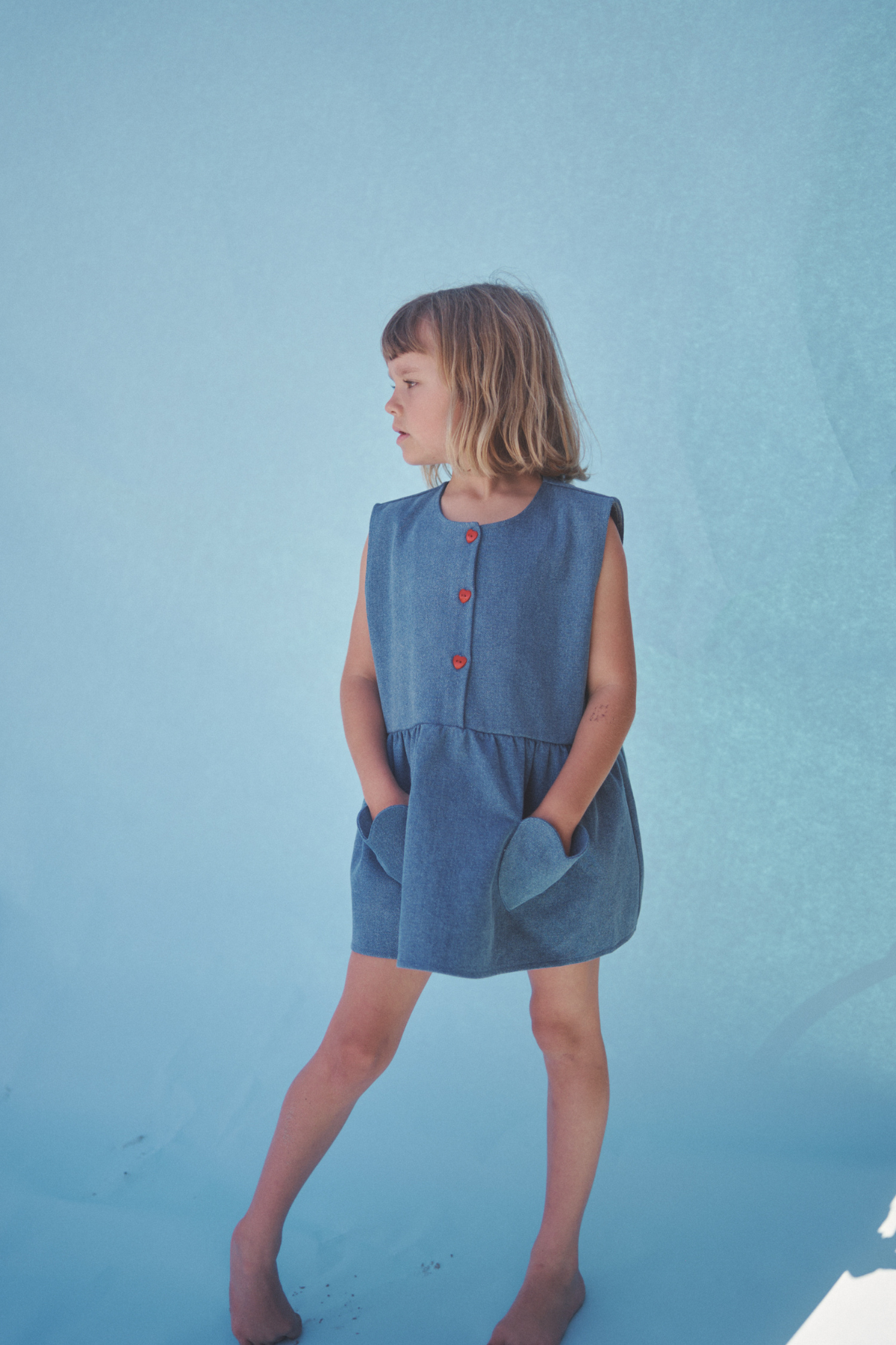 The Delphine Dress - Blue Denim