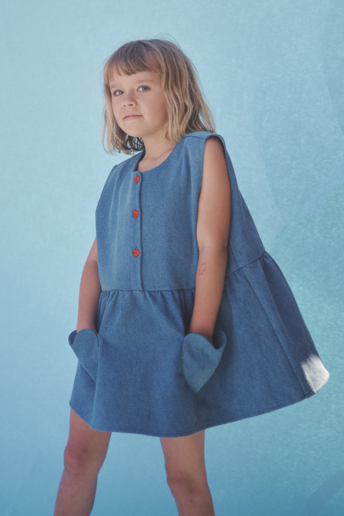 The Delphine Dress - Blue Denim