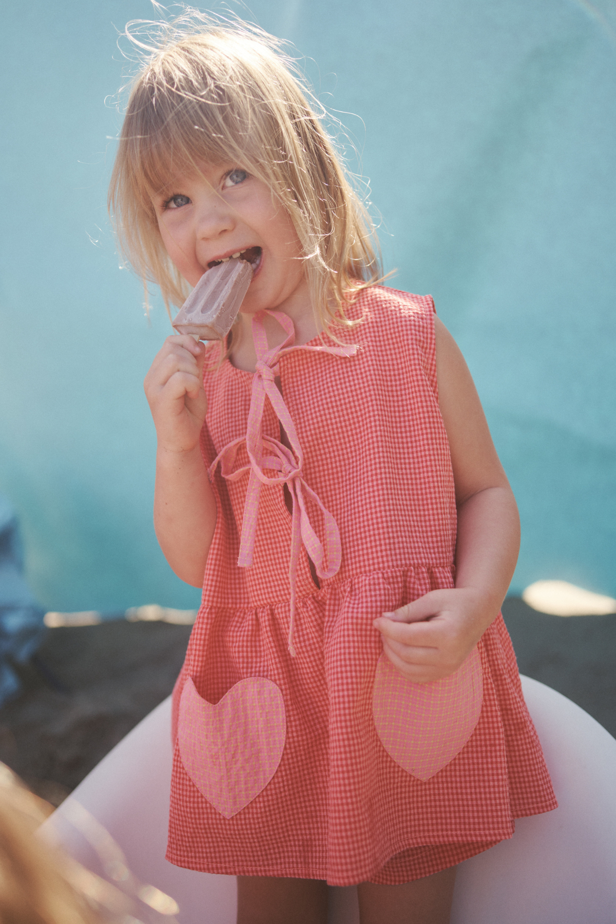 The Polly Pocket Blouse - Cherry Gingham