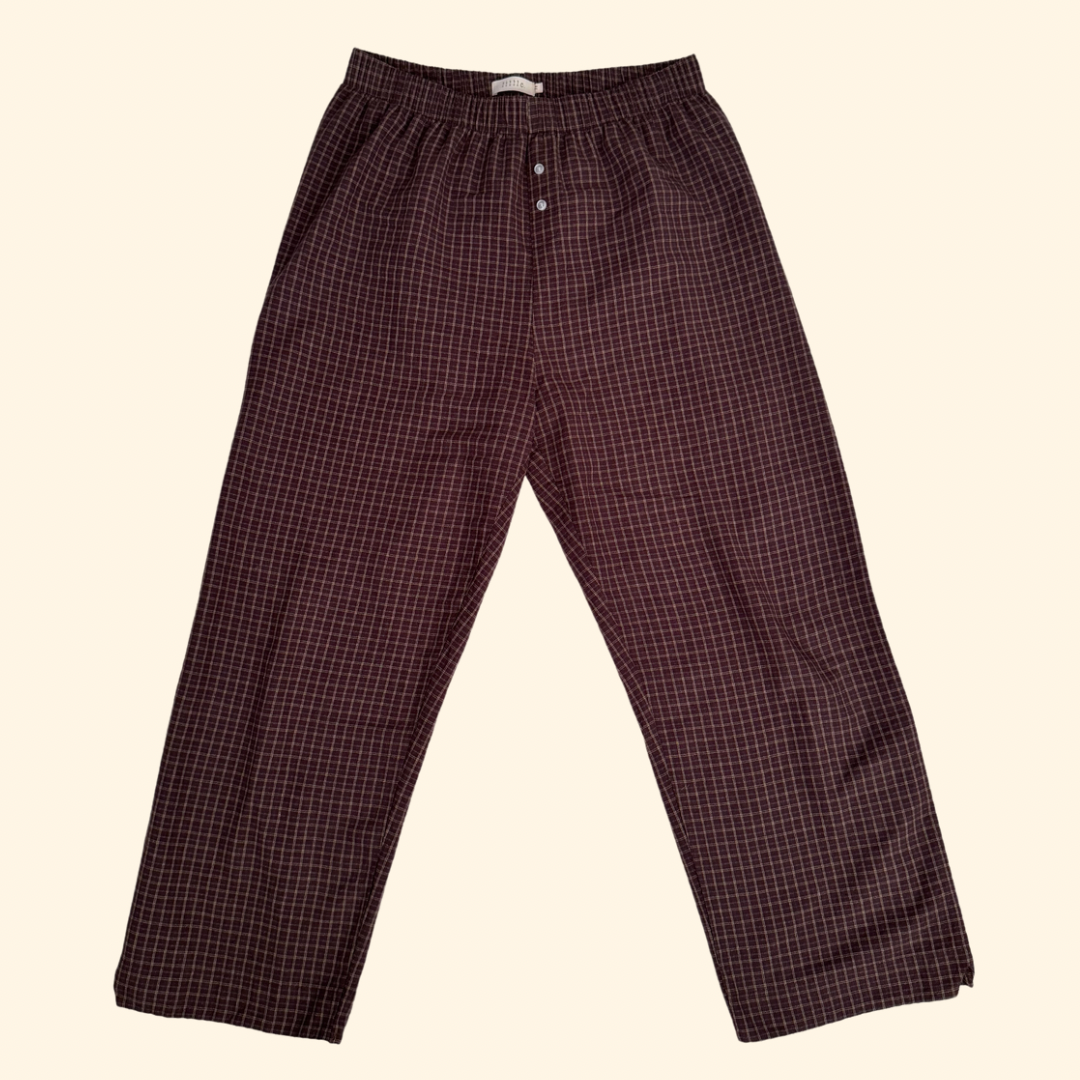 Mama Cam Pant - Chocolate Gingham