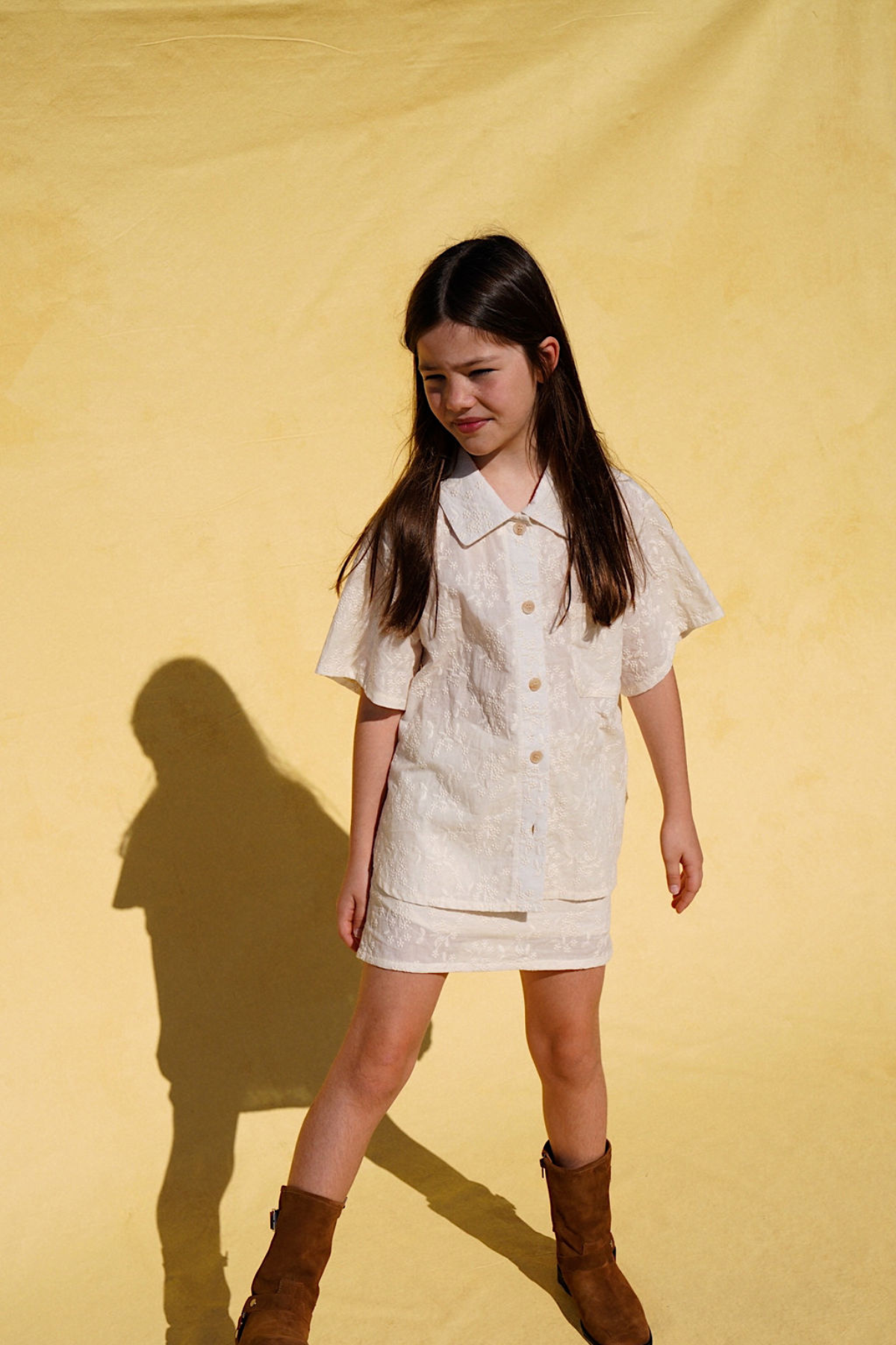 The Maeve Mini  - Embroidered Cream