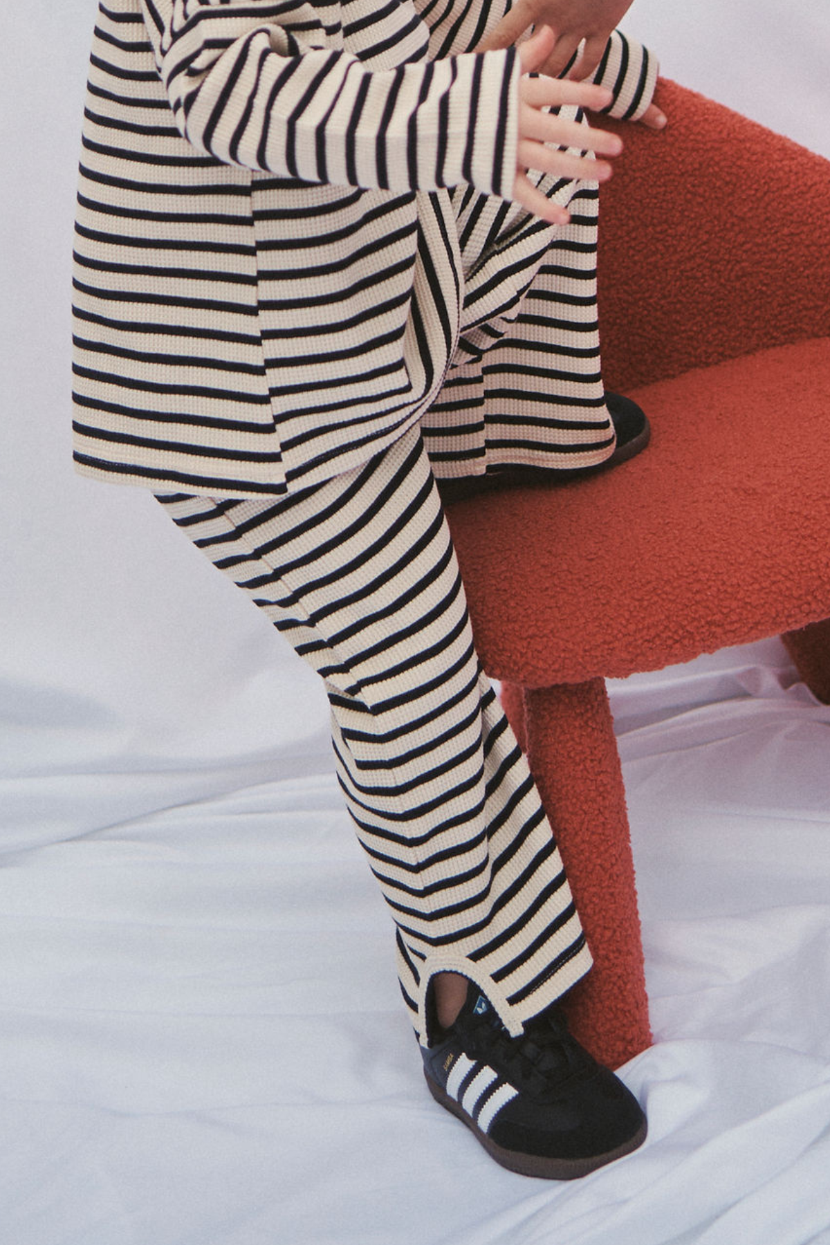 The Lucky Lounge Pants - Balck Ecru Stripe