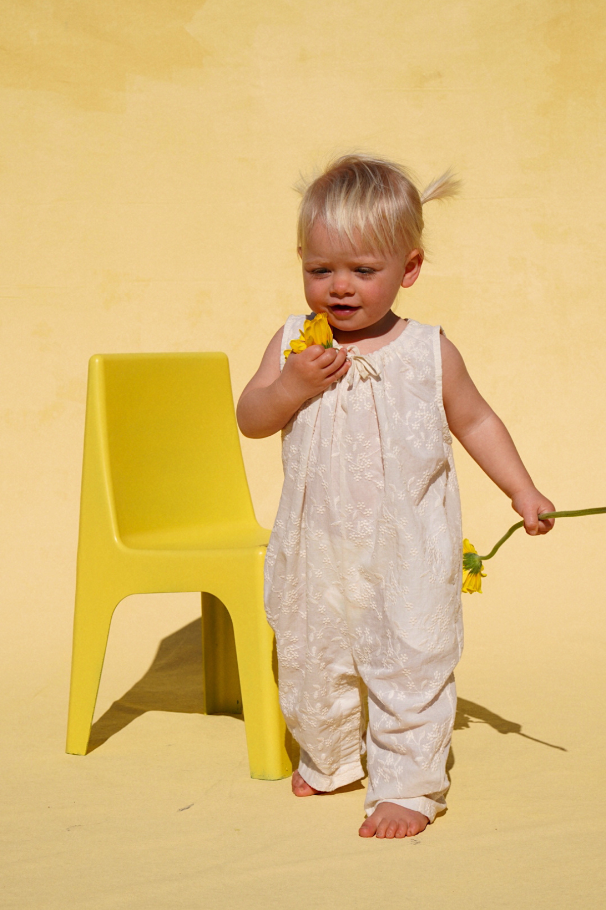 The Juniper Jumpsuit - Embroidered Cream
