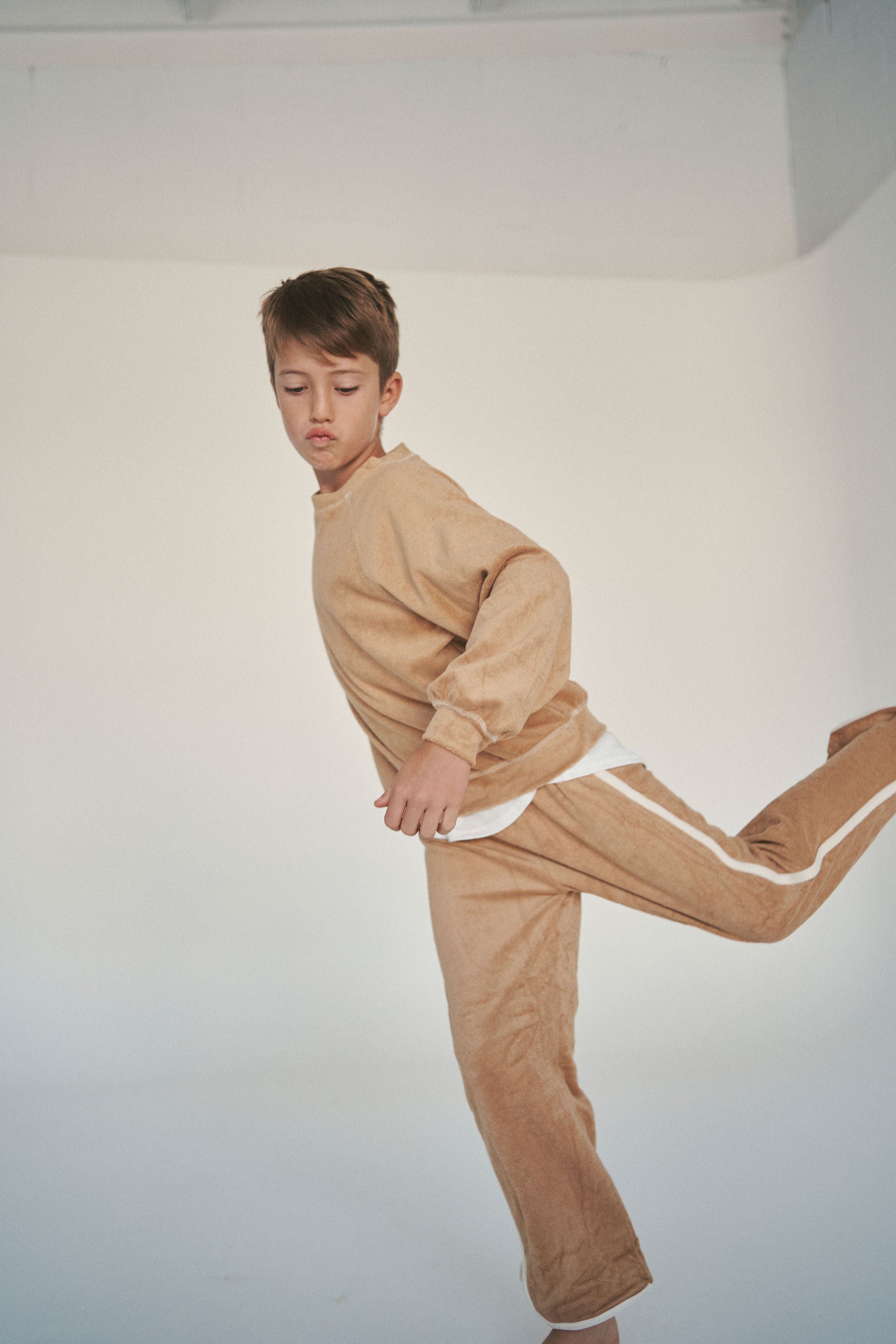 The Terry Trackside Pants - Almond