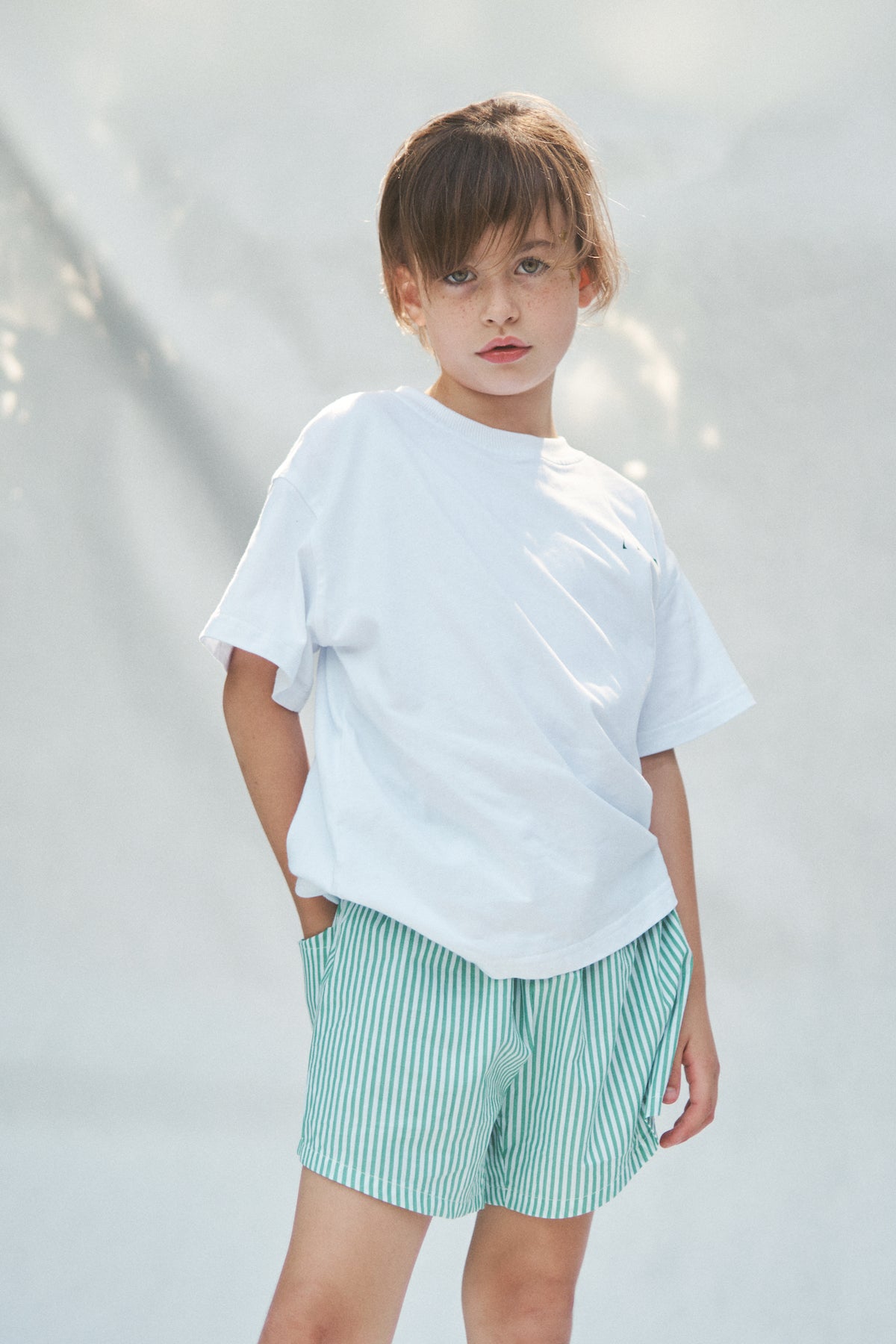 The Alva Shorts - Verde Stripe