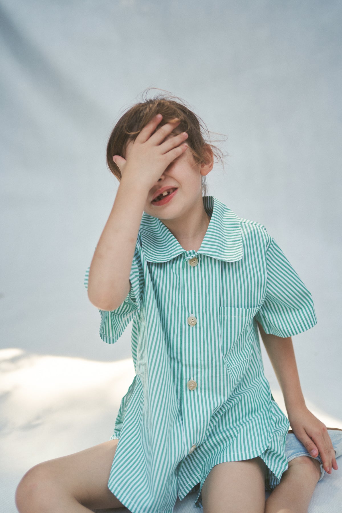 The Alva Button up Shirt - Verde Stripe