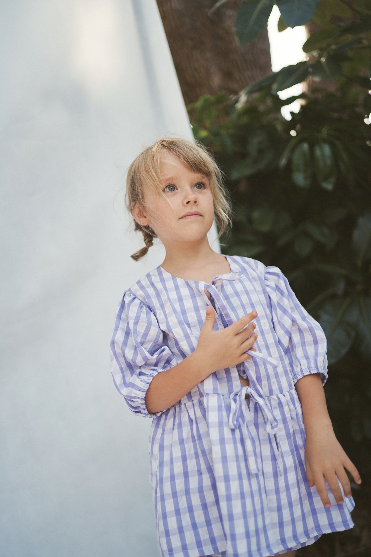 The Cami Blouse - Lilac Gingham