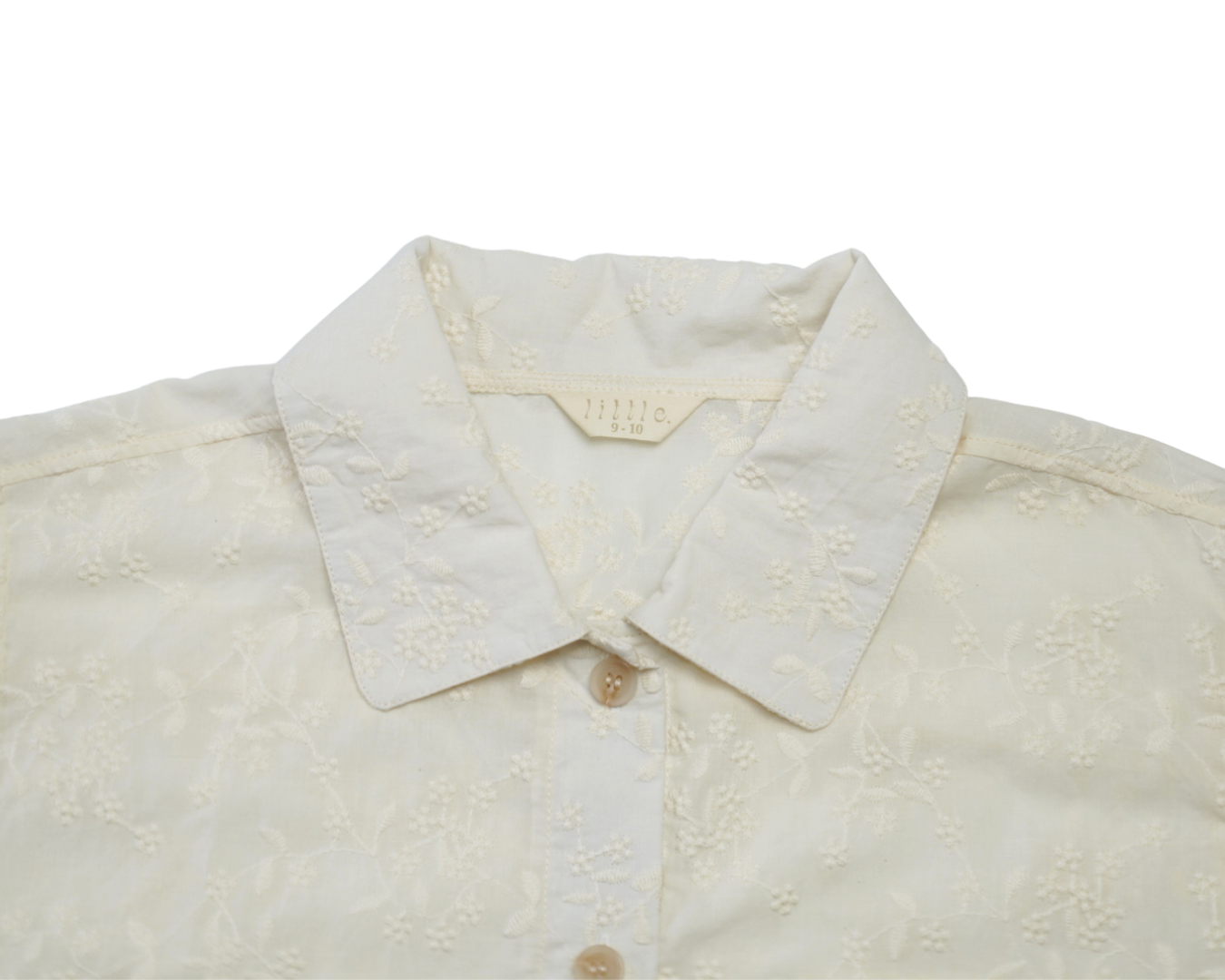 The Alva button up shirt - Embroidered Cream