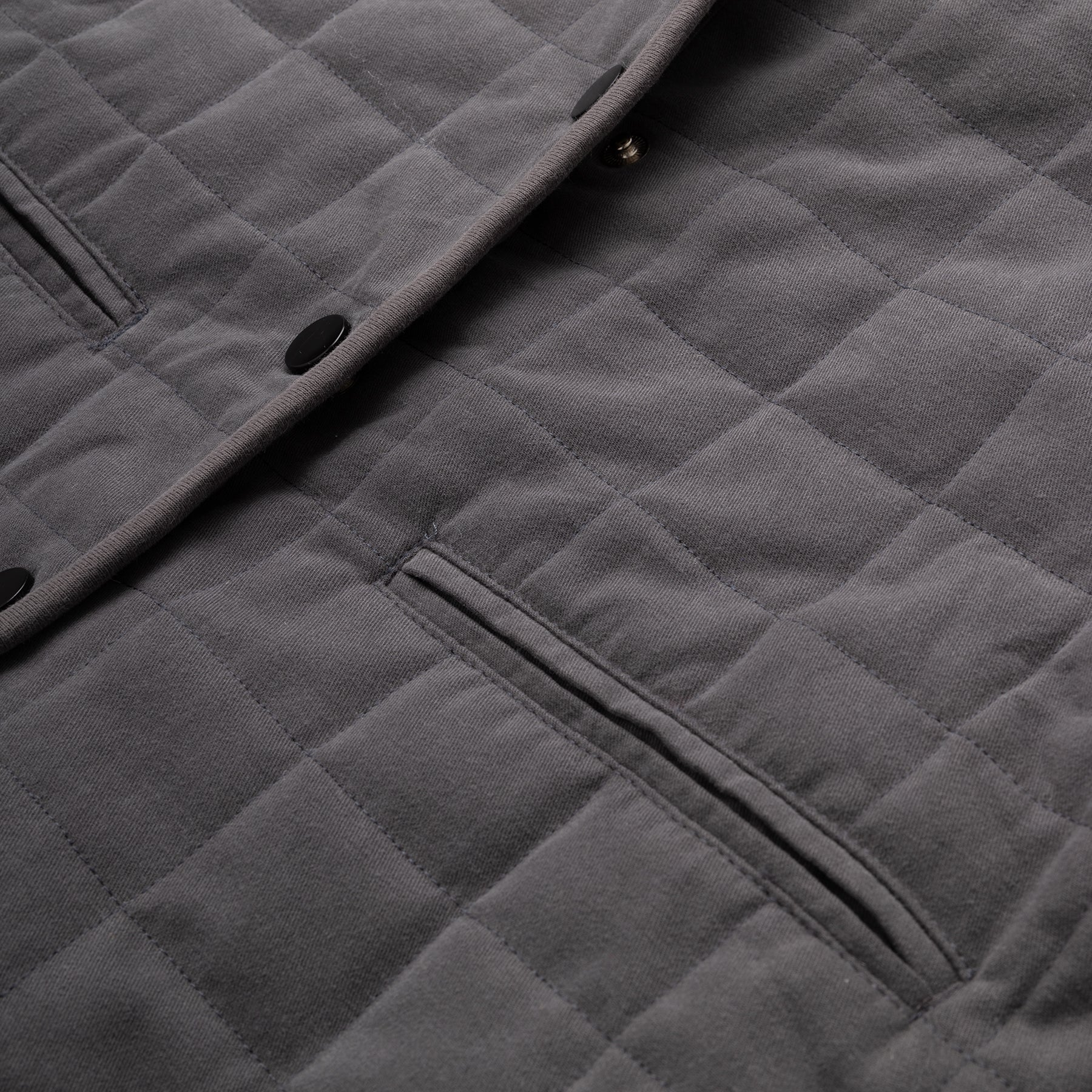 The Parker Quilted Jacket - Charcoal