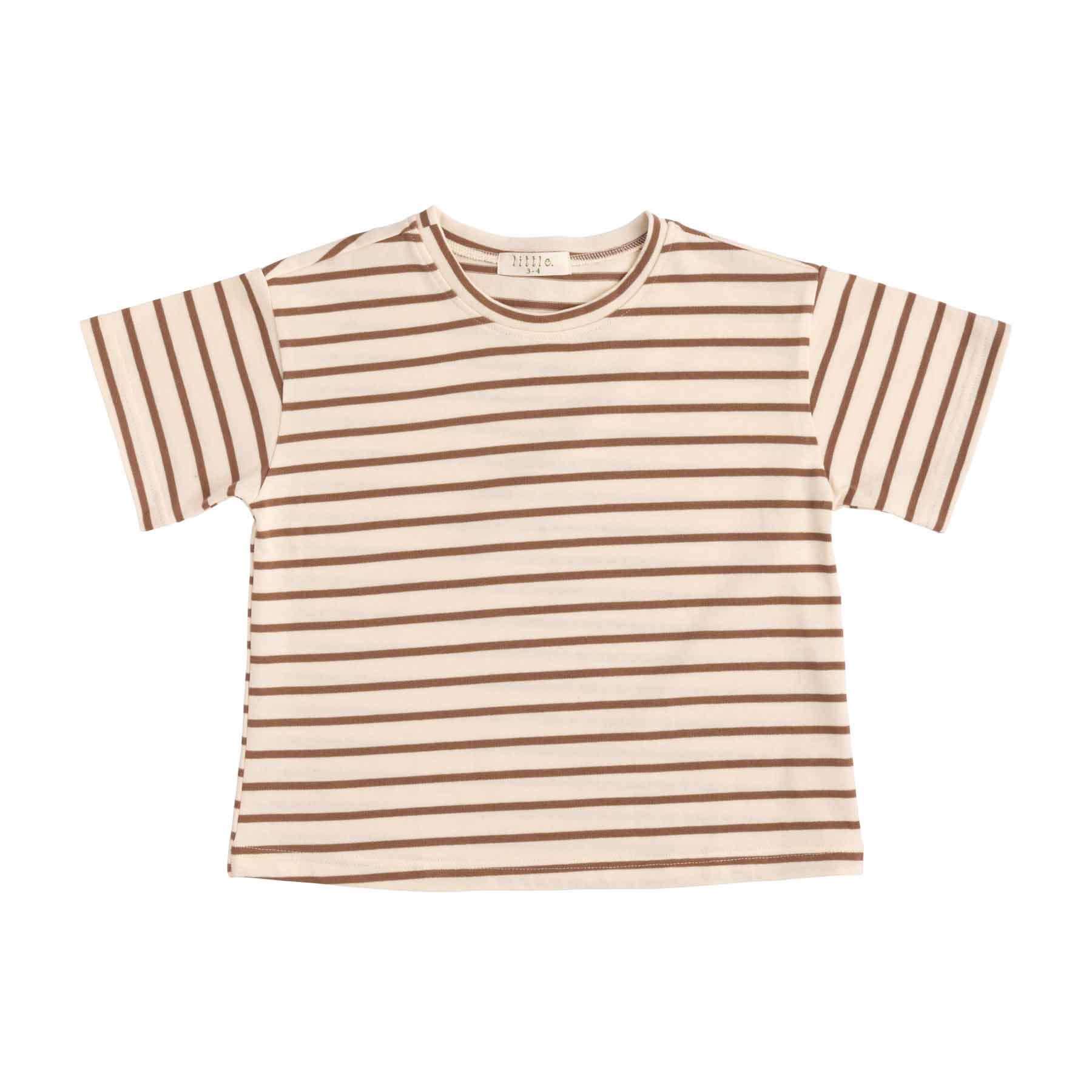 The Little Lou Tee - Vanilla Choc Stripe