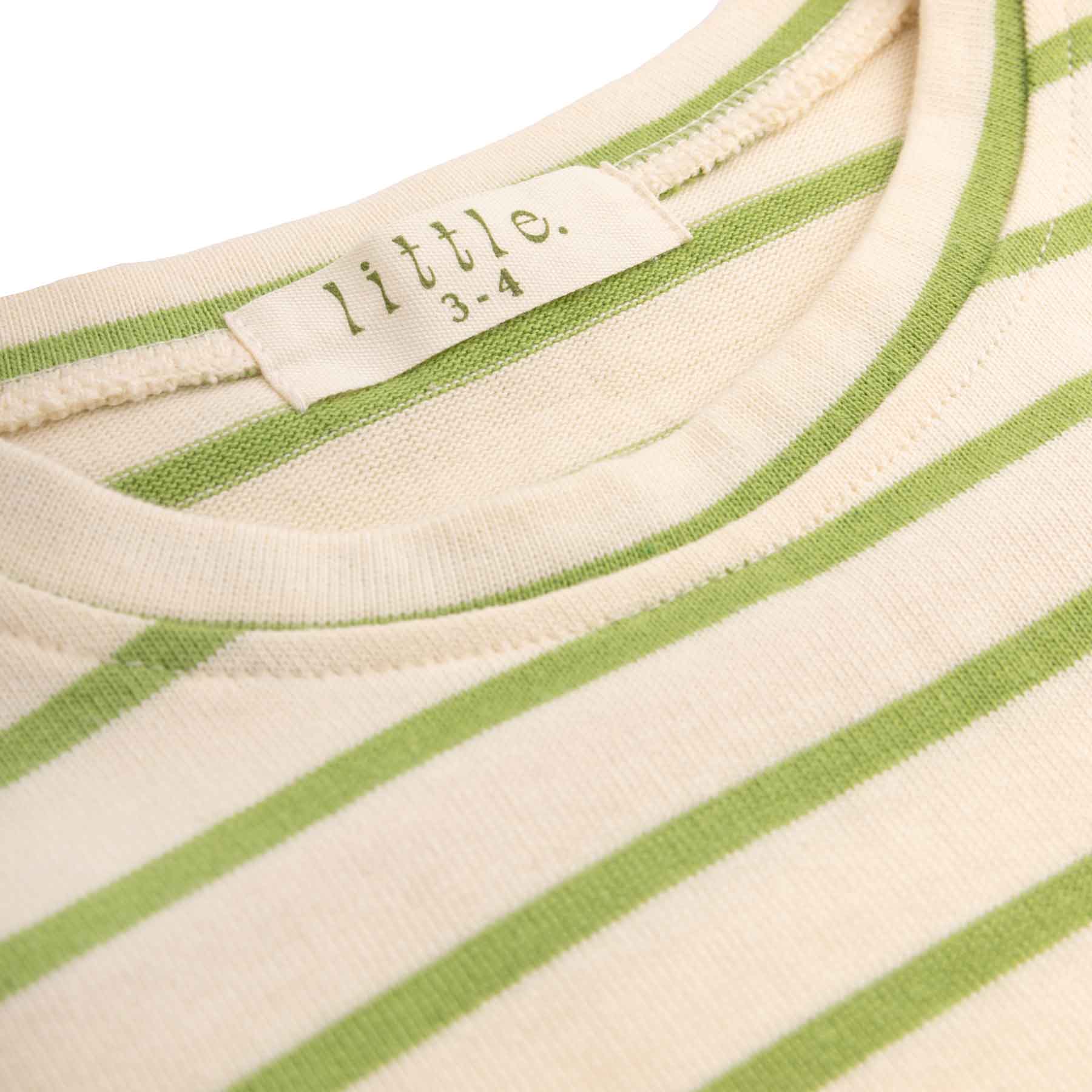 The Little Lou Tee - Vanilla Matcha Stripe